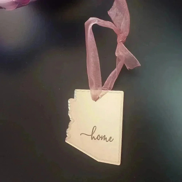 Arizona Home State Mirrored Ornament w/Ribbon - Picture 1 of 2
